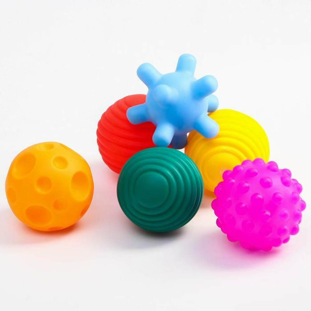 4376540 Подарочный набор развивающих массажных мячиков «Ёлочка», 6 шт