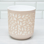 Кашпо Leaves 2,5л, пудра/белый
