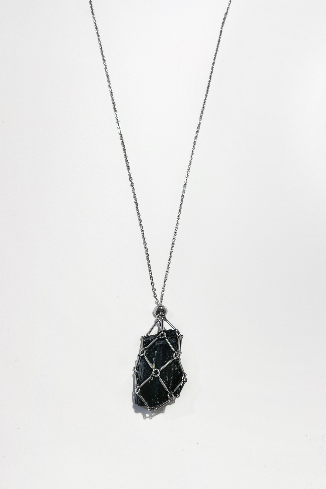 Авоська-подвеска для кристаллов серебристая L