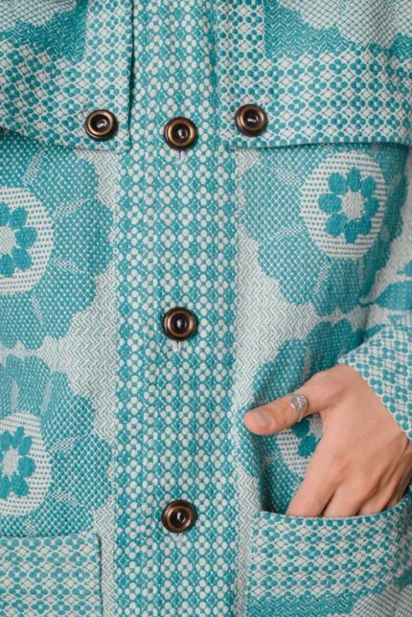 Куртка с Зелёными Цветами зелёная - фото 6