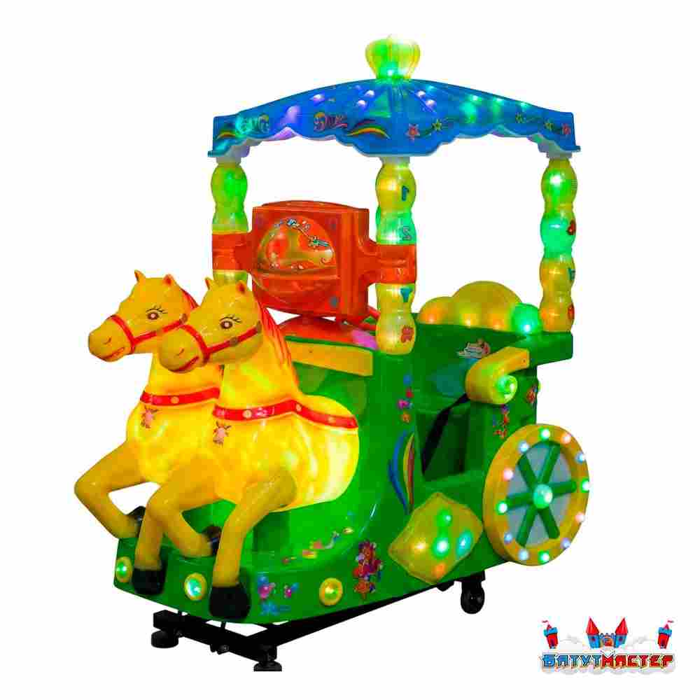 Качалка детская для игровой комнаты «Танец лошадок» 1,1×0,75×1,1 м