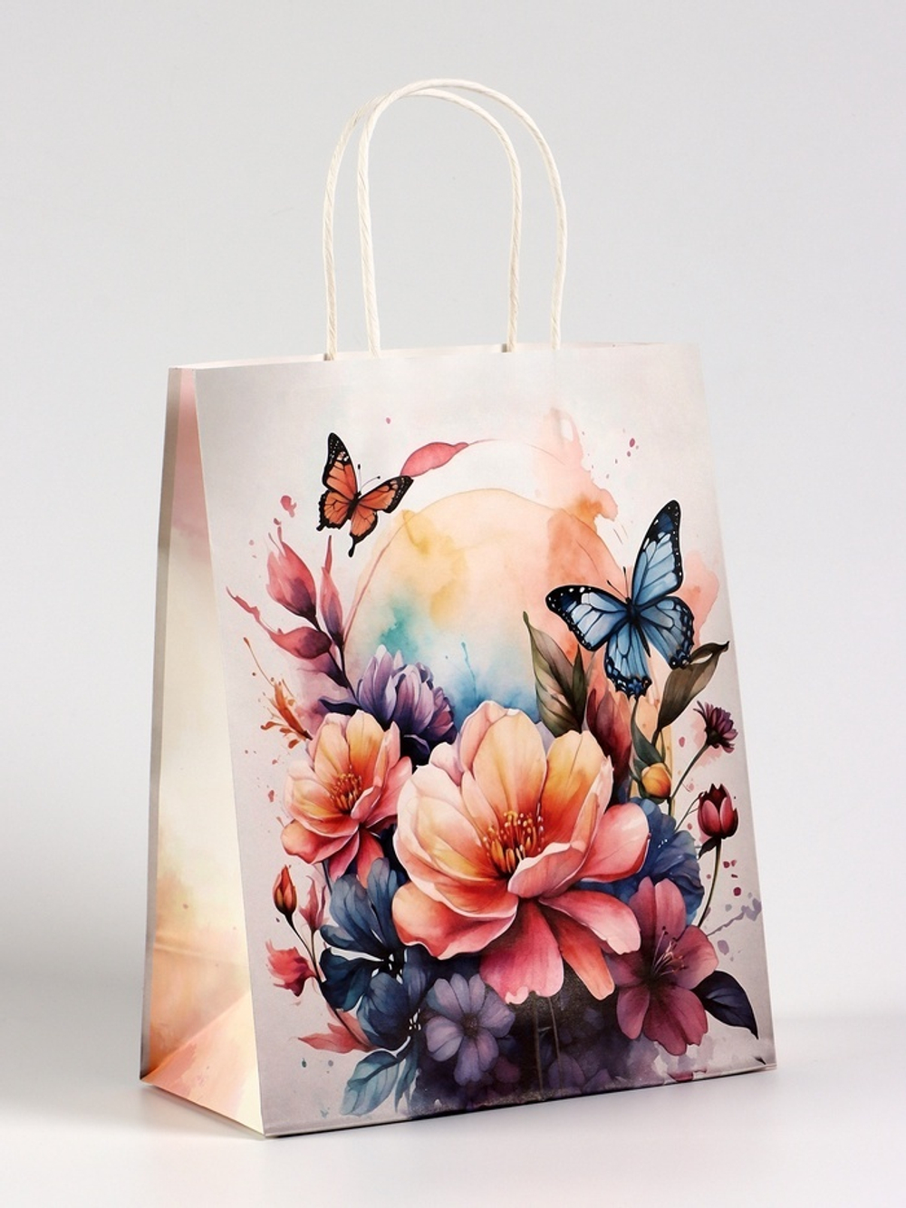 Пакет подарочный крафт Вдохновение, 21×11×27 см
