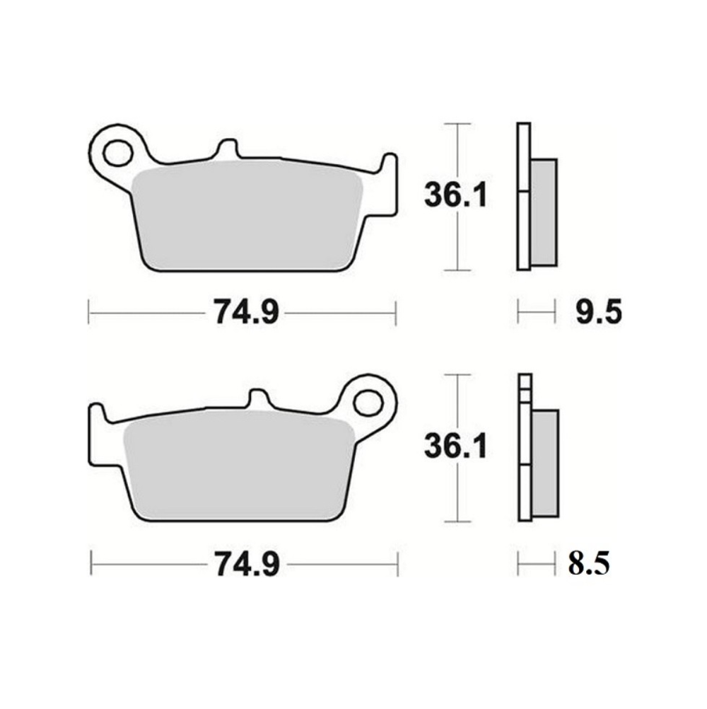 Колодки тормозные дисковые FA131 FDB539 KL768-2  (Minsk Goose 400, Kawasaki KX125 1995-2008 KLX250 D, HONDA XR600R XR650L XR650R и д.р.)
