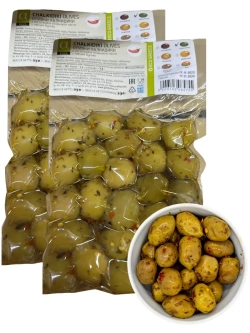 Оливки Халкидики в масле с перцем буково 250 г * 2 шт