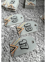 Номерки для ключей 3х5 см