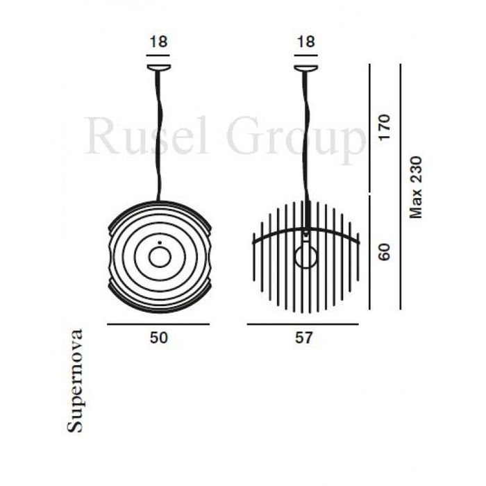 Подвесной светильник Foscarini Supernova sospensione