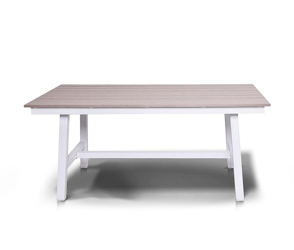 "Сан Ремо" стол обеденный из ДПК, каркас алюминиевый