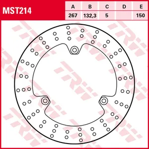 Диск тормозной TRW MST214