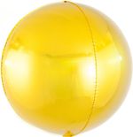 Шар (18''/46 см) Сфера 3D, Золото, 1 шт.