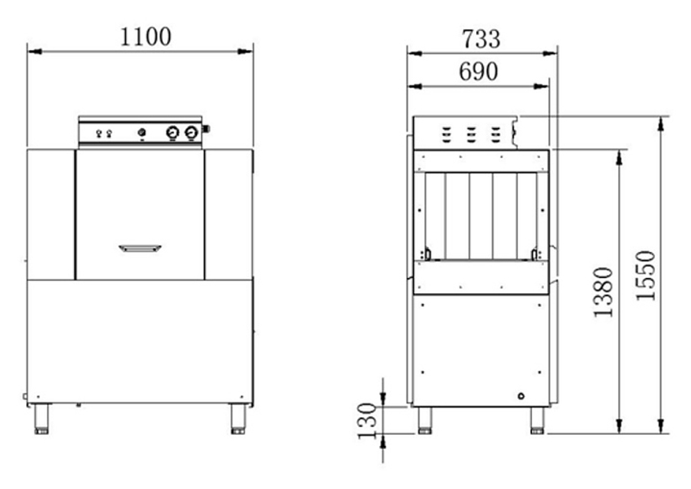 Машина посудомоечная конвейерная Kocateq KOMEC C200