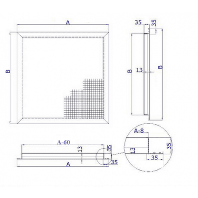 Диффузор потолочный сотовый ПР-СОТ35 595х595