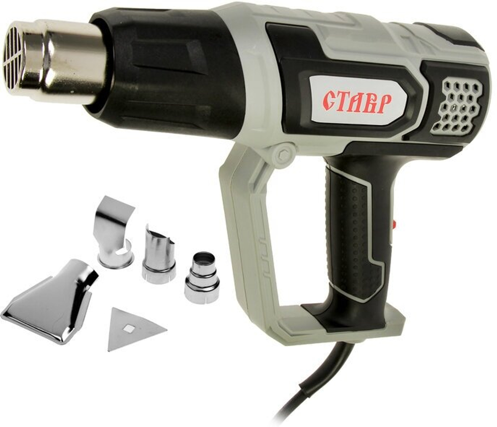 Строительный фен СТАВР ФТЭ-2000М Case, 2000 Вт серый