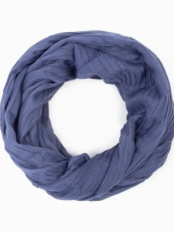 Снуд женский текстильный, цвет синий, размер 70х75