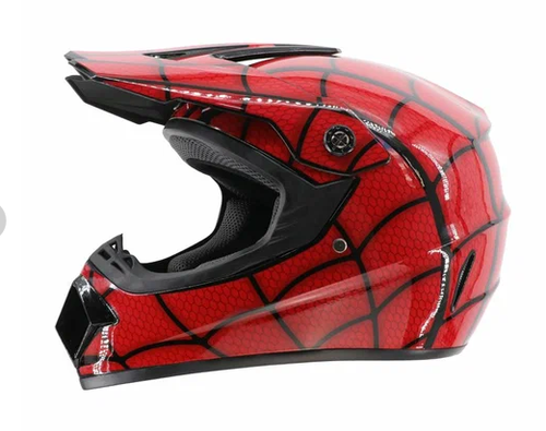 Мотошлем Красный черный. размер S