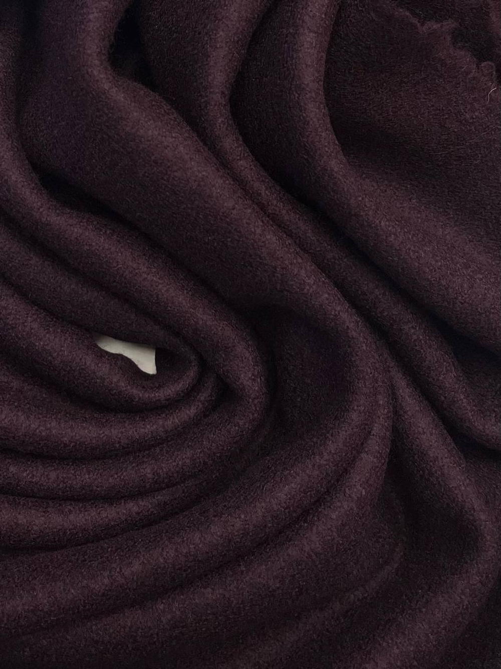 Шерсть лоден пальтовая Marzotto баклажановая