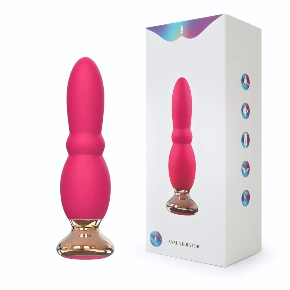 Розовый анальный вибромассажёр - 14,8 см. (Цвет: розовый)