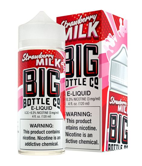 Жидкость Big Bottle (120 мл, 3 мг) Strawberry Milk