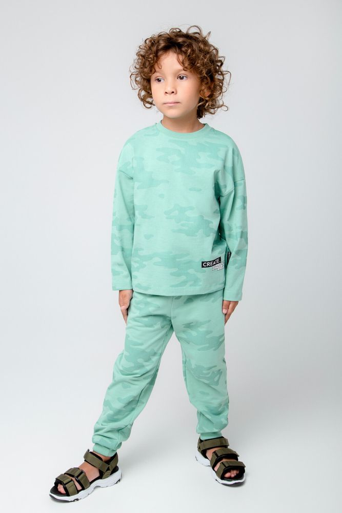 КР 400513/мятный зеленый,пиксельный камуфляж к362 брюки для мальчика