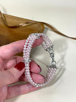 Браслет жемчужный с фианитами