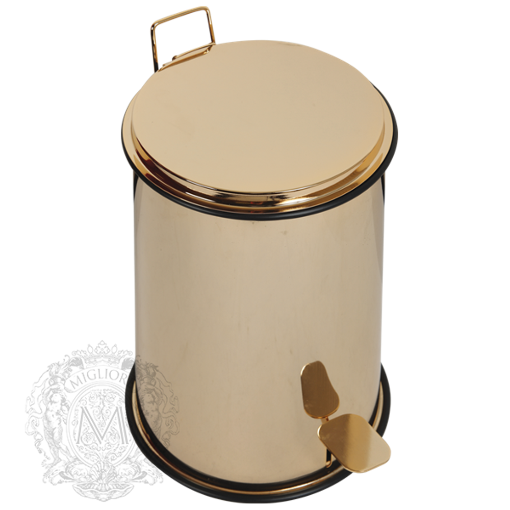 Ведро мусорное  с педалью  11л., 26xH40см Migliore Complimenti ML.COM-50.108 золото