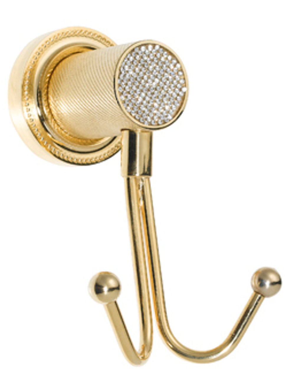 Boheme Крючок двойной ROYALE CRISTAL GOLD