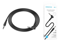 Аудио кабель угловой AUX Borofone BL10 3.5мм jack на 3.5мм jack 2 метра чёрный
