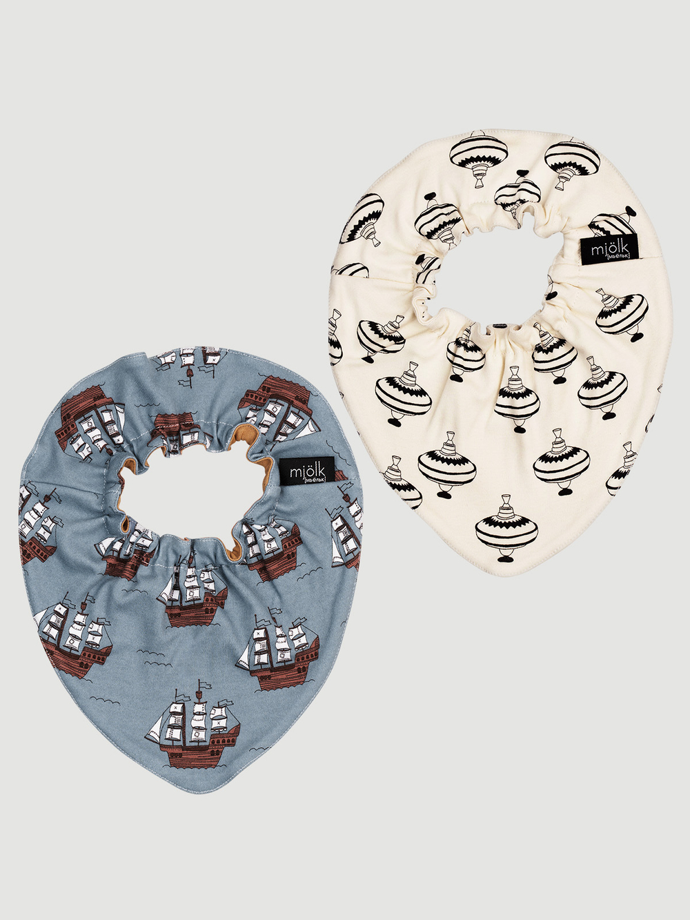 Сет из 2х нагрудников Mjölk Mini Юла/Морской бой
