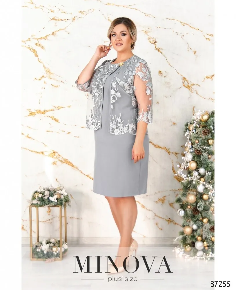 Платье 362СБ-серый Minova
