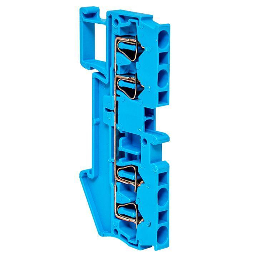 Колодка клеммная JXB-ST-2.5 31А 4 вывода пружинная син. PROxima EKF plc-jxb-st-2.5-4-blue
