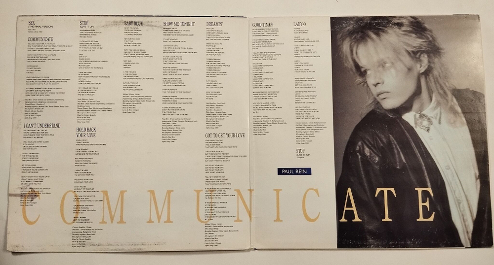 Винтажная виниловая пластинка LP Paul Rein Communicate (Sweden 1986)