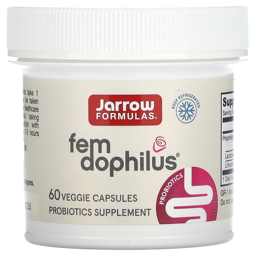 Jarrow Formulas, Fem Dophilus, 5 млрд КОЕ, 60 растительных капсул