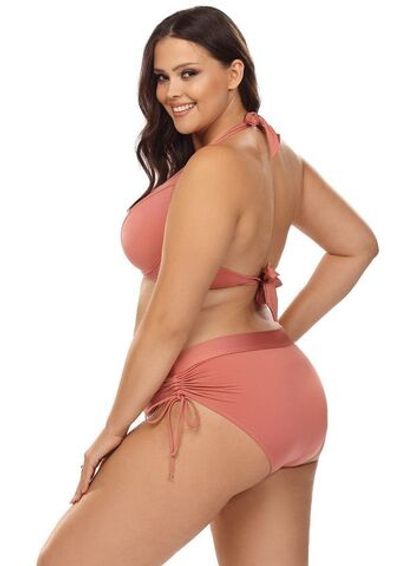 Раздельный купальник plus size с мягким лифом (Размер: 80F/40) (Цвет: пудровый)