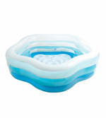 Бассейн надувной Intex 56495 Sea Shell 185х180х53 см / Пятиугольный бассейн Морская Звезда Интекс с надувным дном для дачи и отдыха