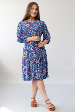 Платье женское 3211ЛПА, листок голубой #172ЛГ053211ЛПА