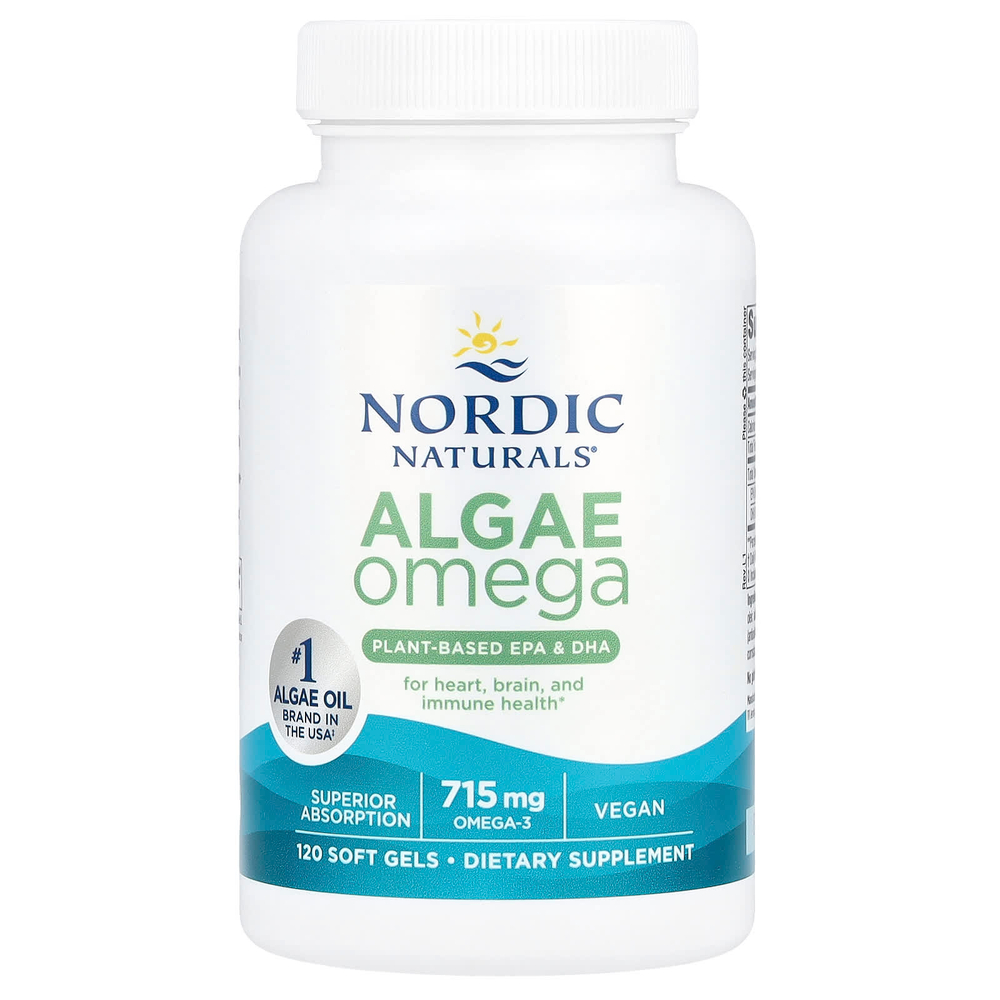 Nordic Naturals, Algae Omega, 120 мягких таблеток (357,5 мг в каждой капсуле)
