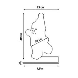 ULD-M2234-040-STA WHITE IP20 SNOWMAN-2 Фигура светодиодная Снеговик-2. 30x35см. 40 светодиодов. Белый свет. Провод прозрачный. TM Uniel