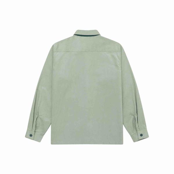 Рубашка Velvet Button темно-песочный / изумрудный - фото 2