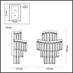 5073/2W ODL Бра E14 2*40Вт 220В IP20 HALL