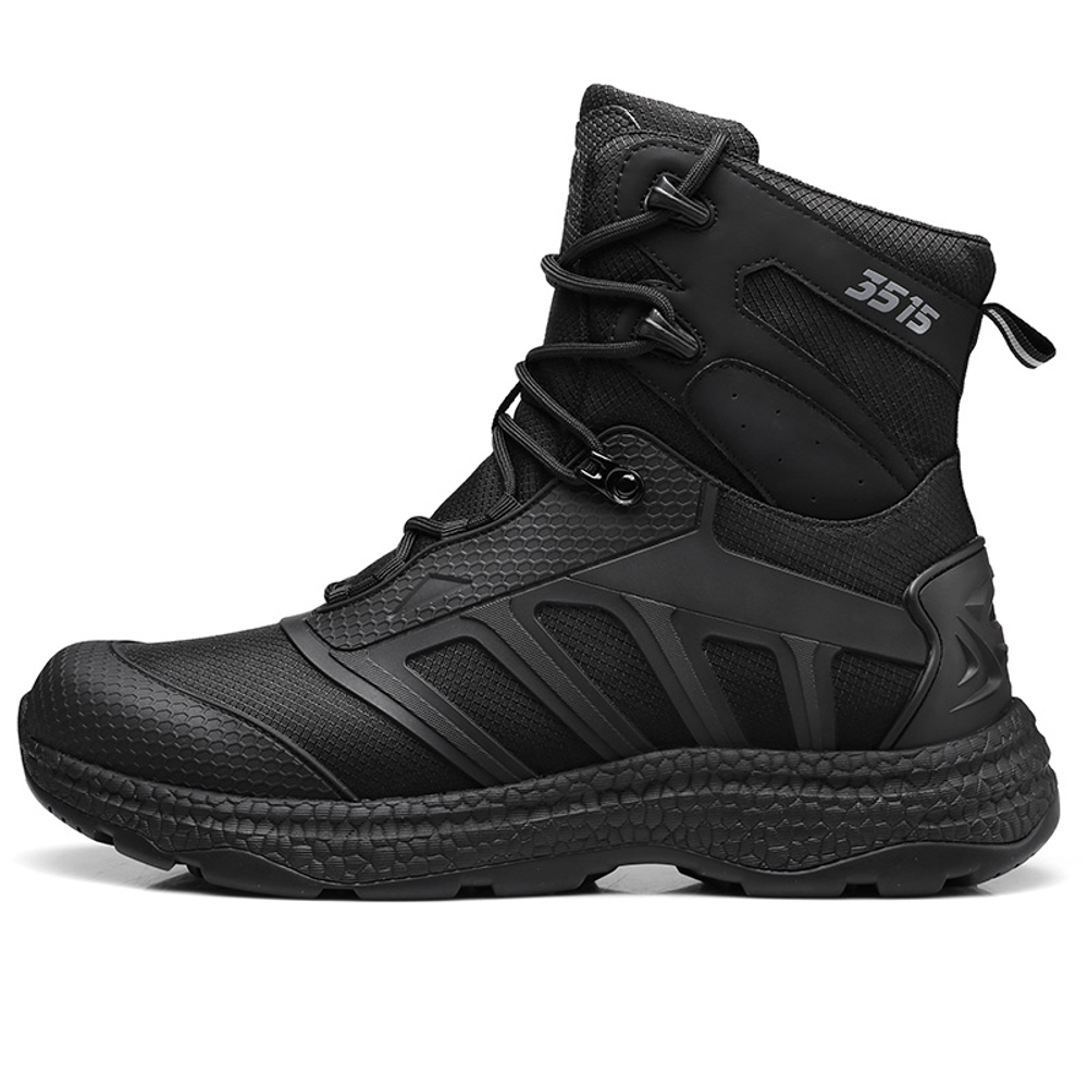 QIANGREN 3515 Men"s High Top Boots Mountaineering Shoes With Water Repellent Properties