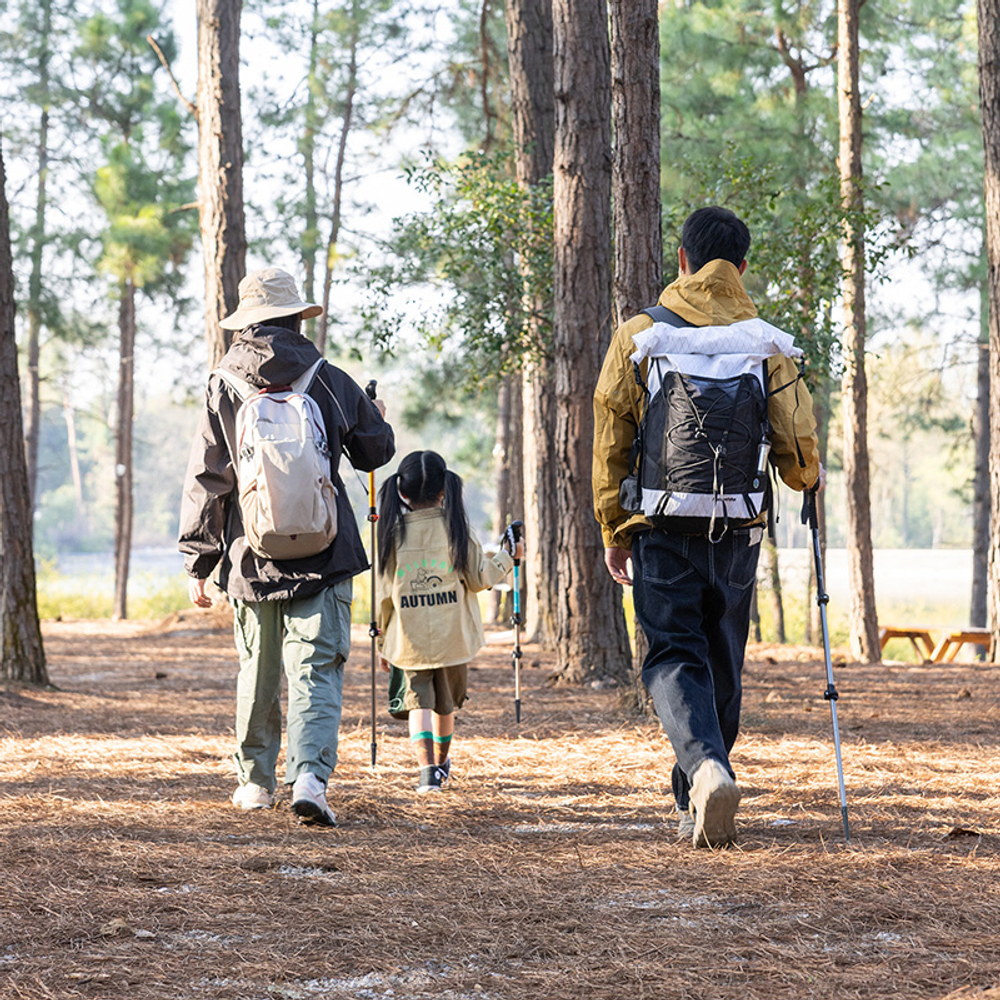 Трекинговая палка Naturehike Qing xue base из трех секций, 57-120 см, алюминиевый сплав, золотой (NH