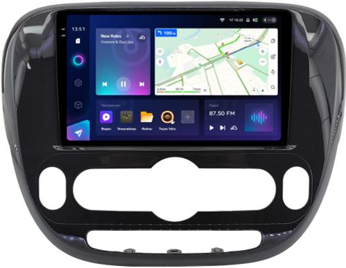 Магнитола для KIA Soul 2 2014-2019 (климат, рамка глянцевая) - Teyes CC3-2K QLed Android 10, Быстрая, SIM-слот, CarPlay