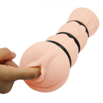 Реалистичный мастурбатор в виде вагины Grazy Bull (16*7,8 см.) + 3 кольца