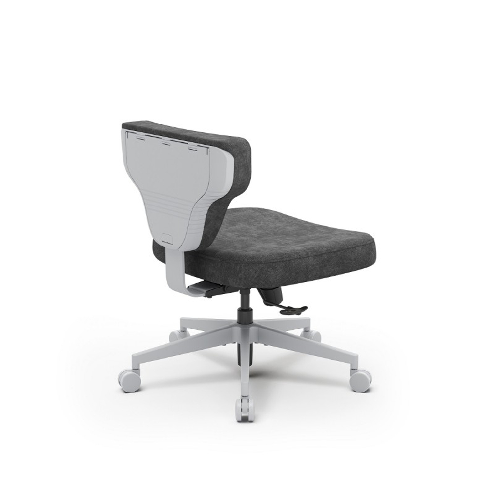 Кресло гибридной посадки FoxGear SHORTZ Fabric, размер 2 (с ноутбучным столиком), тёмно-серый (FG-SHORTZ-F2-DG)