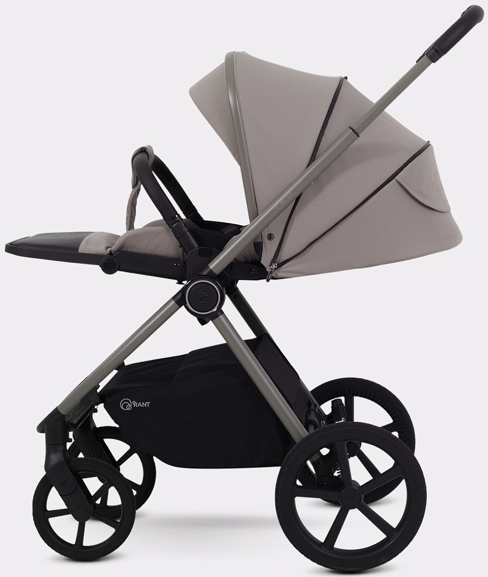 Детская коляска Rant Teo Soft 3 в 1 с автокреслом Evomax Black Cloud