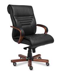 Кресло для руководителя Basel B черная кожа