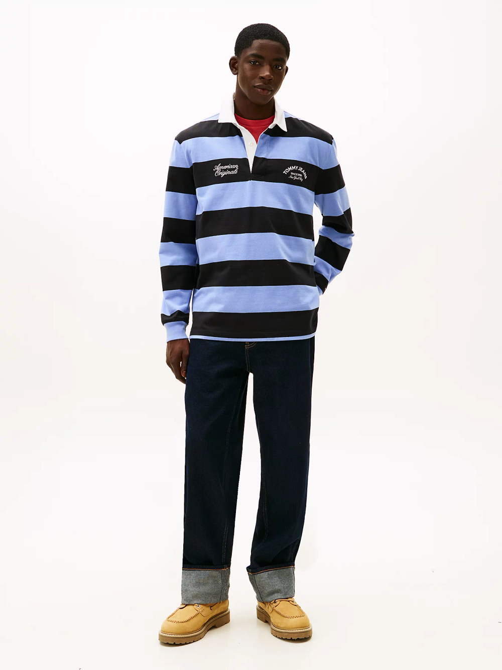 Поло мужское TOMMY JEANS TJM RLX STRIPE GRAPH