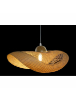 Потолочный светильник DKD Home Decor Коричневый Бамбук 40 W Соломенная шляпа с большими полями 220 V 70 x 34 x 20 cm