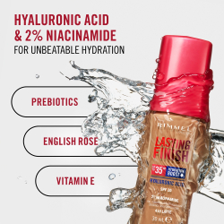 Rimmel Lasting Finish 35H Hydration Boost - Увлажняющий тональный крем SPF 20, 30 ml
