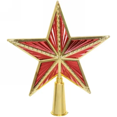 Звезда на ёлку «Новогодний праздник» 15*18 см, Красный