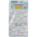Наклейки объемные "Яркий микс", 19х13,5 см, ассорти 12 видов, FUNSTER (ФАНСТЕР), 666087